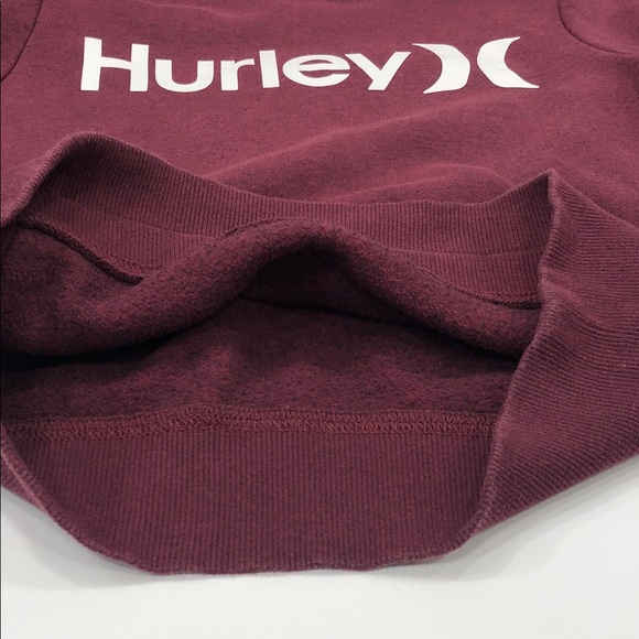 Hurley Kids' Burgundy Hoodie – Size 7/8 - Picture 6 of 9